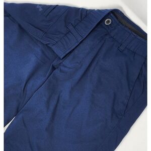 Under Armour Match Play Golf Shorts Mens 32 Blue Chino Stretch Gripper Waist 10"